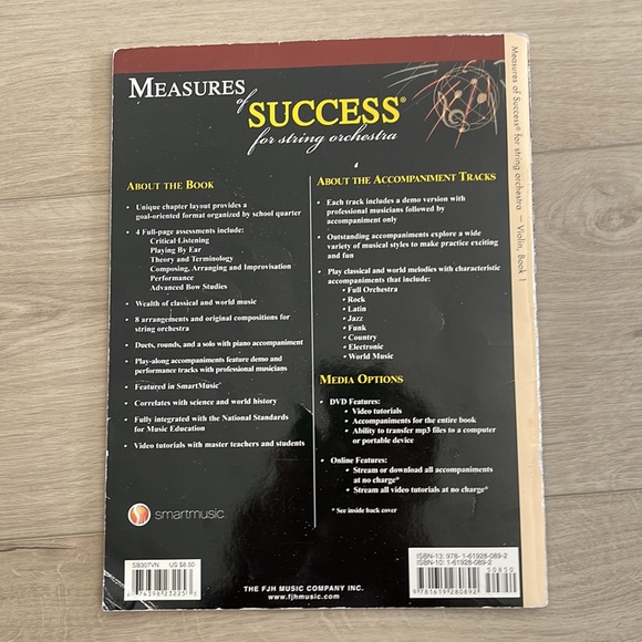 Measures of Success for String Orchestra Violin Book 1 - Paperback with DVD - Picture 2 of 6